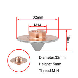 Calibro 0,8 di M11 Dia.28mm - l'ugello di taglio del laser di 6.0mm per WSX autorizza la testa d'attacco del laser della fibra