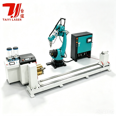 Macchina per saldatura laser robotizzata CNC con sistema di alimentazione per il rinforzo delle superfici metalliche