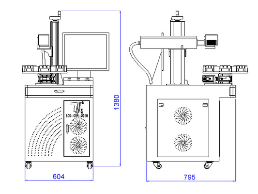 Macchina di marcatura laser UV personalizzata per condensatore con sistema di posizionamento visivo