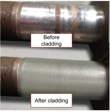 6000W macchina di rivestimento robotico laser per canne idrauliche, tubi di giacimento di petrolio e ricostruzione di componenti cilindrici