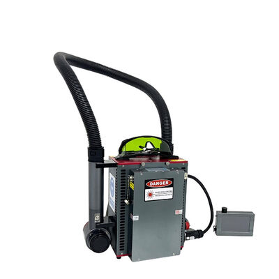 Macchina per la pulizia laser a fibra pulsata portatile da 300W con batteria per la rimozione della ruggine