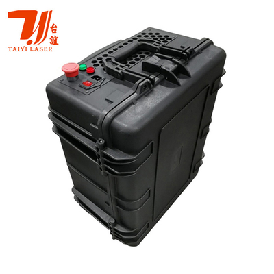 Pulitore del laser della fibra di Raycus della cassa del carrello, dispositivo di rimozione portatile della ruggine del laser 100W