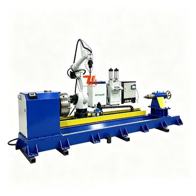 Macchina di rivestimento a laser robotizzata off-line dotata di rotazione per il ripristino della superficie del cilindro del rullo dell'albero motore